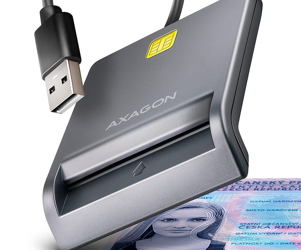 Alternative view of MEM CR USB 2.0 CRE-SM3T Smart Card FlatReader, AXA