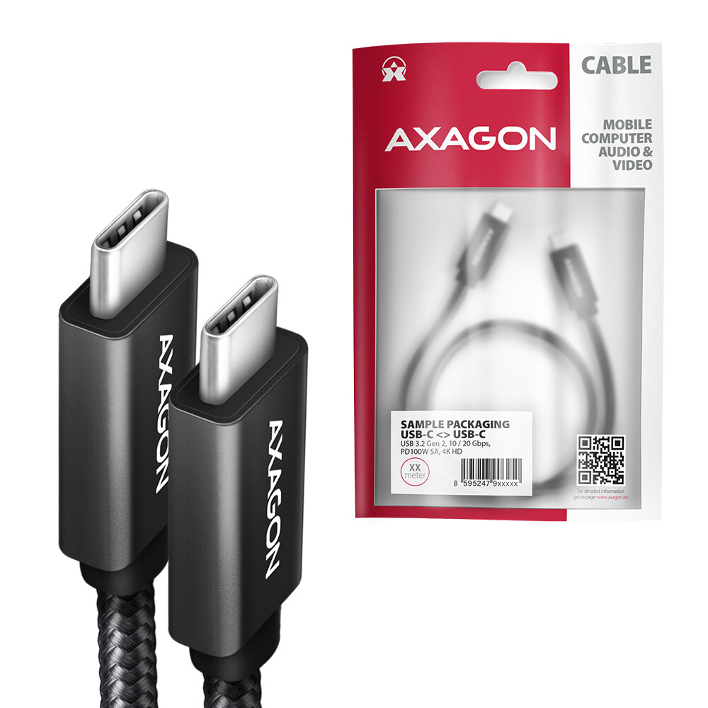 CC USB CM 3.1Gen2 <> USB CM, 1m, Crna, BUCM32-CM10AB, AXA - Slika 8