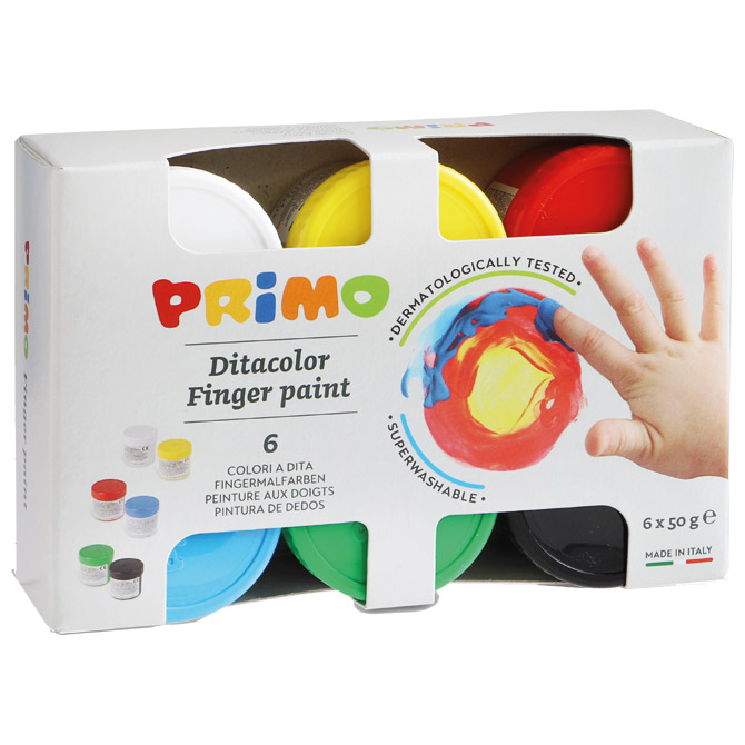 Boja tempera za ruke   50g u čaši 6boja Primo 226TD50S