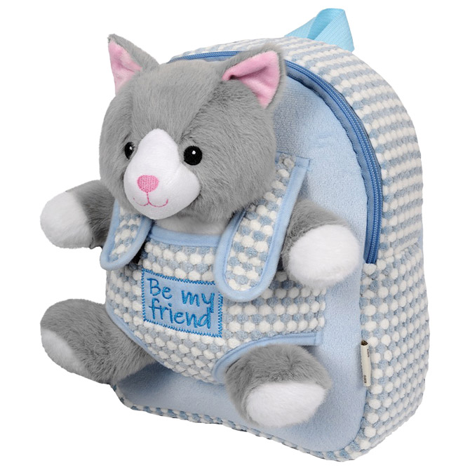 Ruksak mini s odvojivim plišancem Silver Cat Perletti 13907