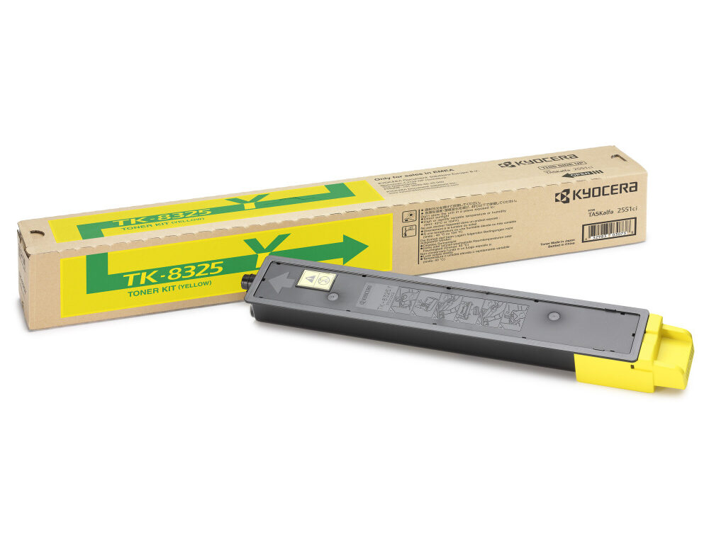 Original Toner Yellow Kyocera 2551ci (TK8325Y, TK-8325Y, 1T02NPANL0)