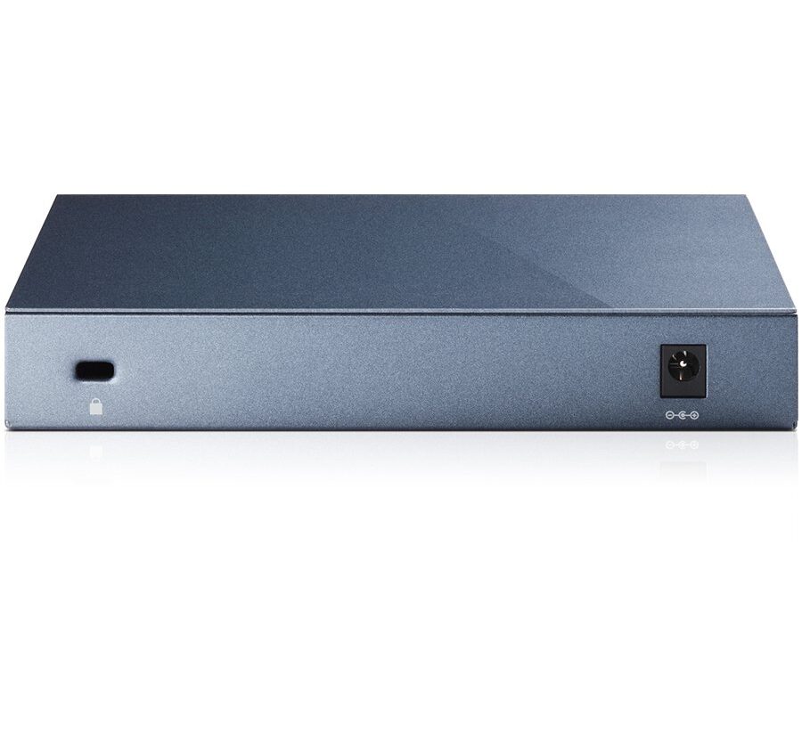 Alternative view of Switch TP-Link TL-SG108, 8-port Metal Gigabit Switch, 5 10/100/1000M RJ45 ports, supports GMP Snooping IEEE 802.1p QoS Plug and Play metal case