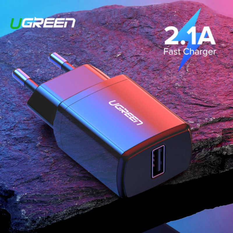 Alternative view of UGREEN zidni punjač 10.5W, 5V/2.1A, USB-A, crni