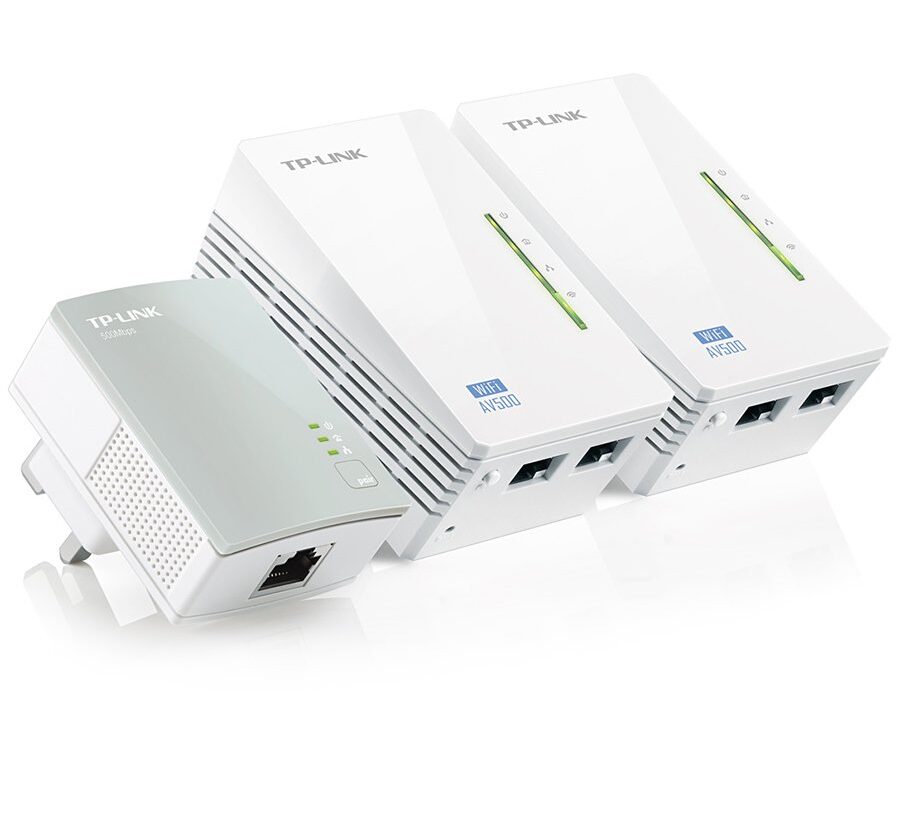 AV500 2-port Powerline WiFi  Extender 3-pack KIT, including 2 TL-WPA4220  and 1 TL-PA4010, 500Mbps Powerline datarate, 300Mbps wireleses N,Plug and Play, 2 fast ethernet ports, WiFi Clone, Support Multiple IPTV Streams