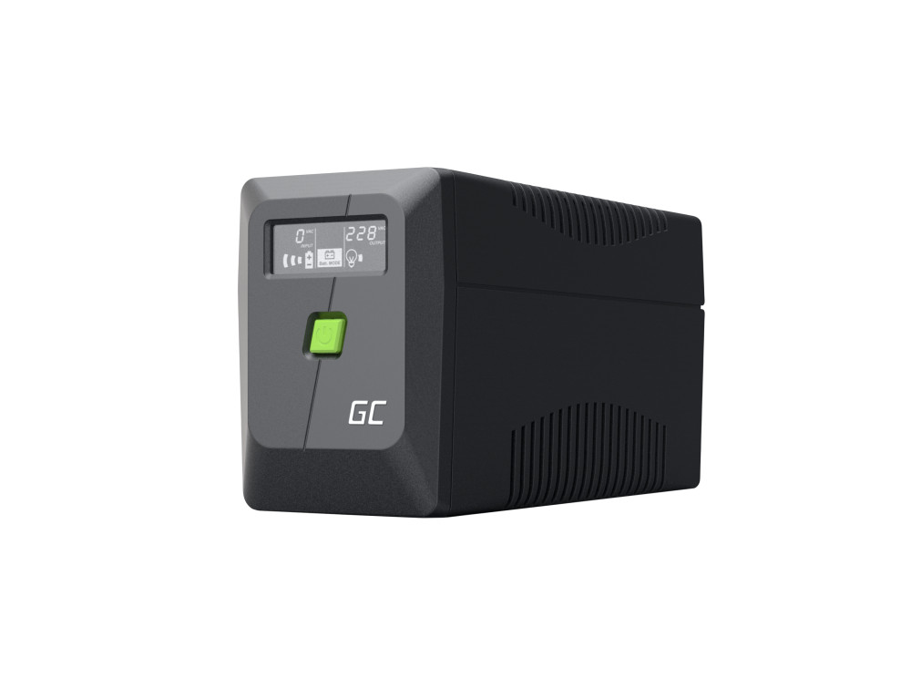 Alternative view of Green Cell UPS (UPSLM360) 650VA/360W, Modified sine wave, Line Interactive AVR, LCD