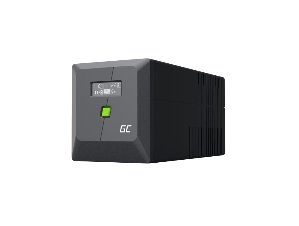 Alternative view of Green Cell UPS (UPSLM600) 1000VA/600W, Modified sine wave, Line Interactive AVR, LCD