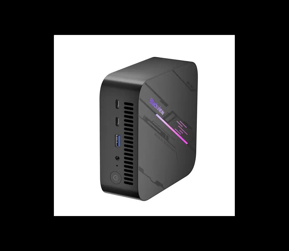 BLACKVIEW MP100 Mini PC, AMD Ryzen™ 5 7430U, 16GB DDR4, 512GB, AMD Radeon Graphics, Wi-Fi 6, bluetooth 5.2, DP/HDMI, 4xUSB-A Gen1, 2x USB 3.1 Gen2, 2xUSB-C, 1xLAN, Win11Pro
