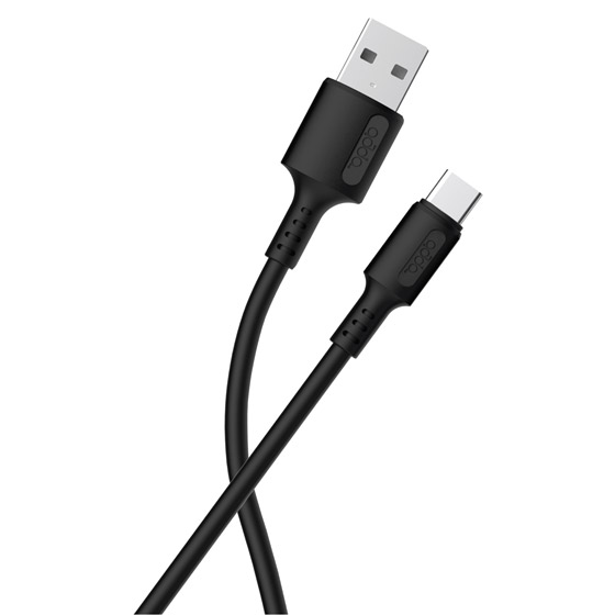 Adda USB-201-BK Fusion Charge+Data crna USB-A na Type-C 3.1A Premium TPE 2.5m