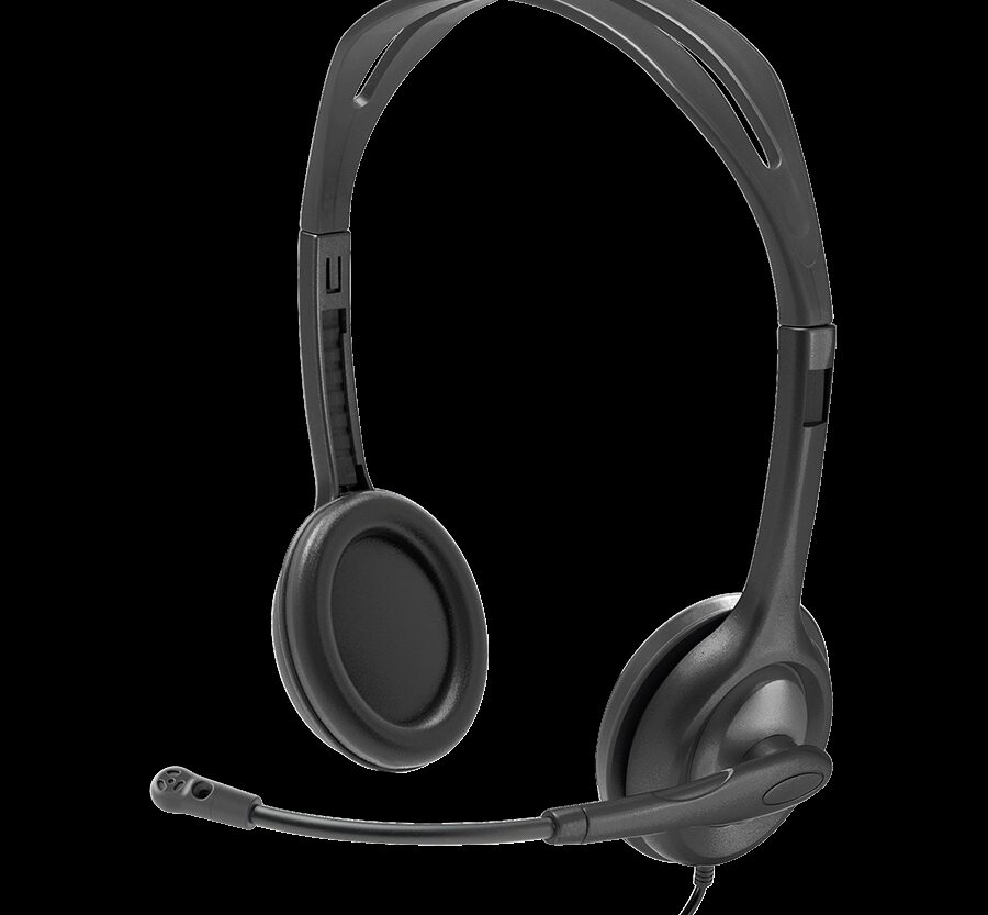 LOGITECH H111 Corded Stereo Headset - BLACK - 3.5 MM