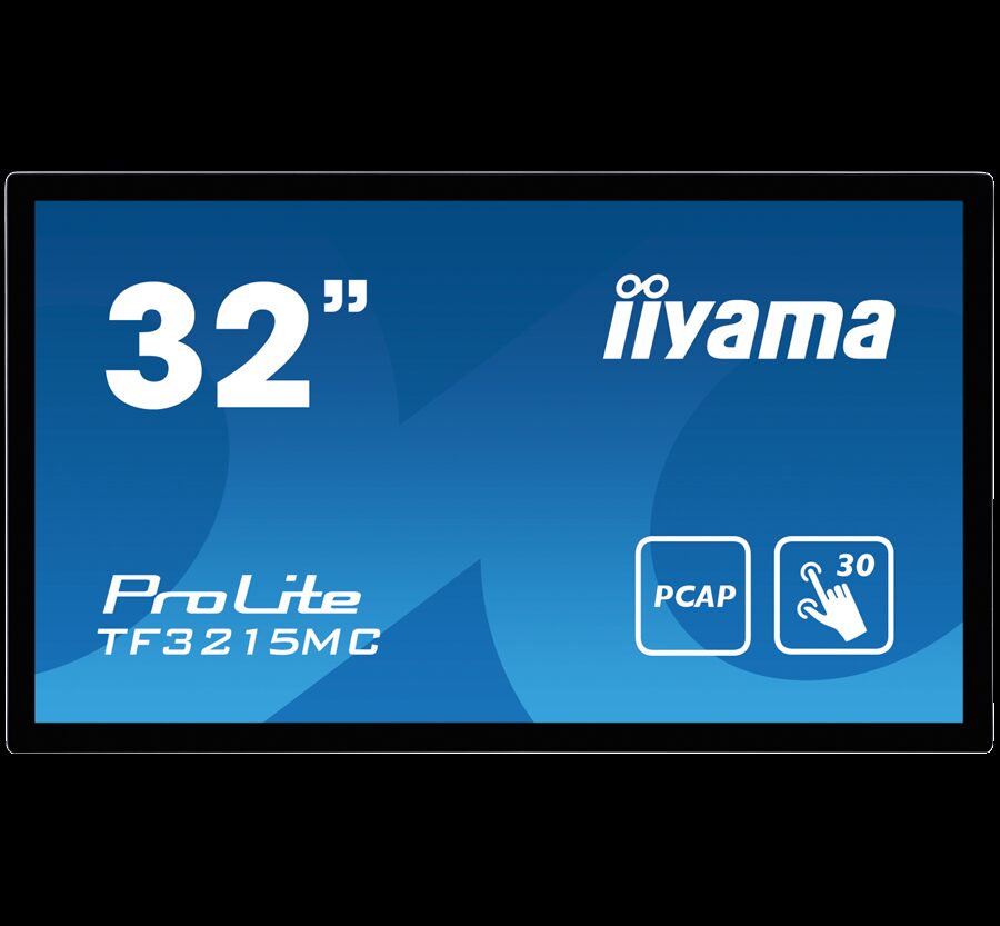 IIYAMA Monitor LED TF3215MC-B2 Open Frame PCAP 30 point touch 31.5" AMVA 1920x1080 16:98 500cd 3000:1 8ms projective capacitive landscape, portrait