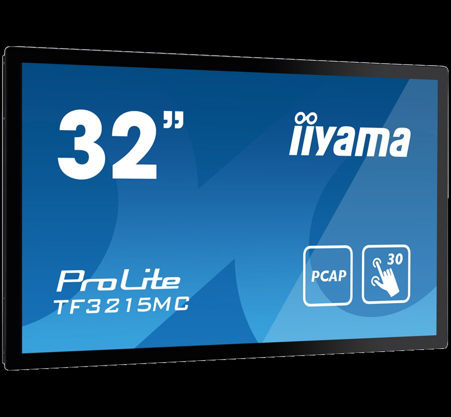 Alternative view of IIYAMA Monitor LED TF3215MC-B2 Open Frame PCAP 30 point touch 31.5" AMVA 1920x1080 16:98 500cd 3000:1 8ms projective capacitive landscape, portrait