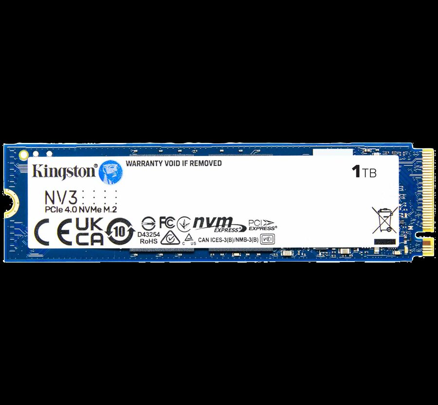 Kingston 1TB NV3 SSD M.2 2280 PCIe 4.0 NVMe, Read: 6,000/ Write: 4,000MB/s
