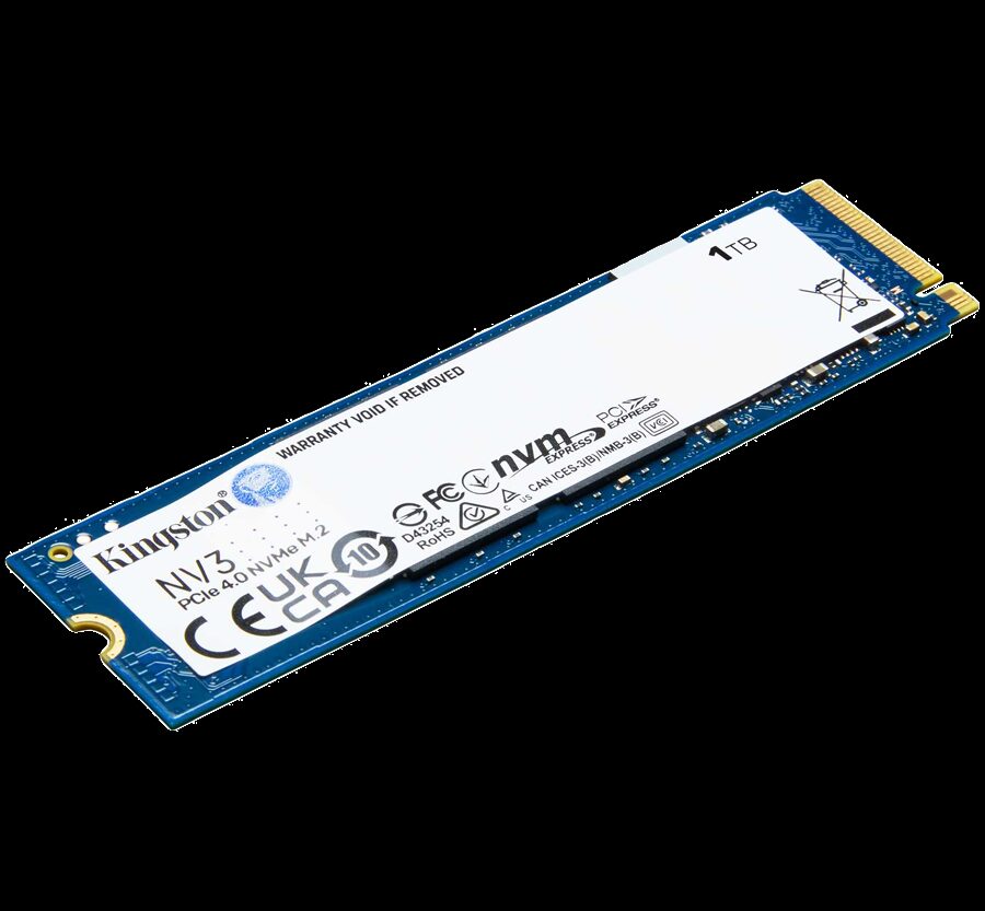 Alternative view of Kingston 1TB NV3 SSD M.2 2280 PCIe 4.0 NVMe, Read: 6,000/ Write: 4,000MB/s