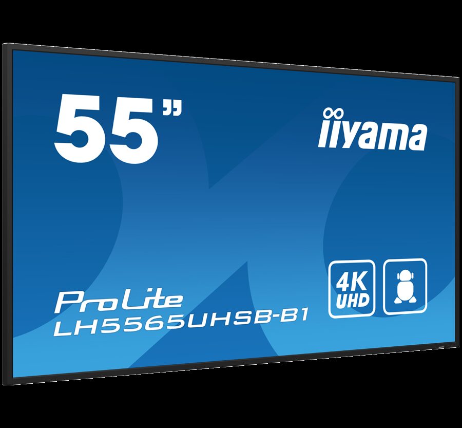 Alternative view of IIYAMA LFD LH5565UHSB-B1 55" Vivid-Bright Display 4K 800cd/m2 3840 x 2160 @60Hz 1200:1 8ms Android 11 OS, iiSignage2, FailOver, EShare landscape, portrait