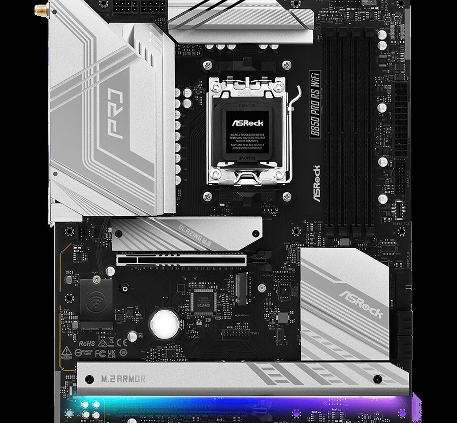 Alternative view of AMD AM5 B850/4DDR5/WIFI