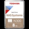 HDD NAS TOSHIBA N300 8TB CMR, 3.5'', 512MB, 7200RPM, SATA, TBW: 180