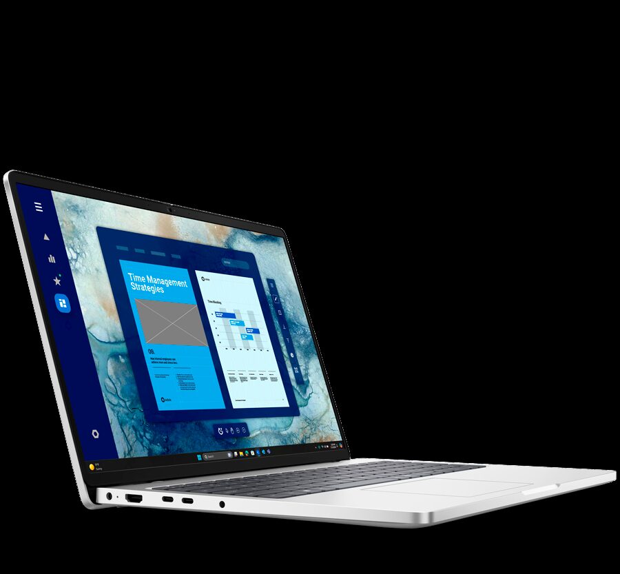 Alternative view of Dell Pro 16 (PC16250), 16" FHD+ (1920x1200), Intel Core Ultra 7 255U (12 TOPS NPU, 12C, 5.2GHz), 32GB (1x32GB) DDR5, M.2 1TB SSD, Intel Integrated, WiFi, BT, HDMI, THB4 (DP/PD), USB-C (DP/PD), 2xUSB-A, RJ-45, FngPr, Backlit kb, Win11Pro, 3Y PS NBD