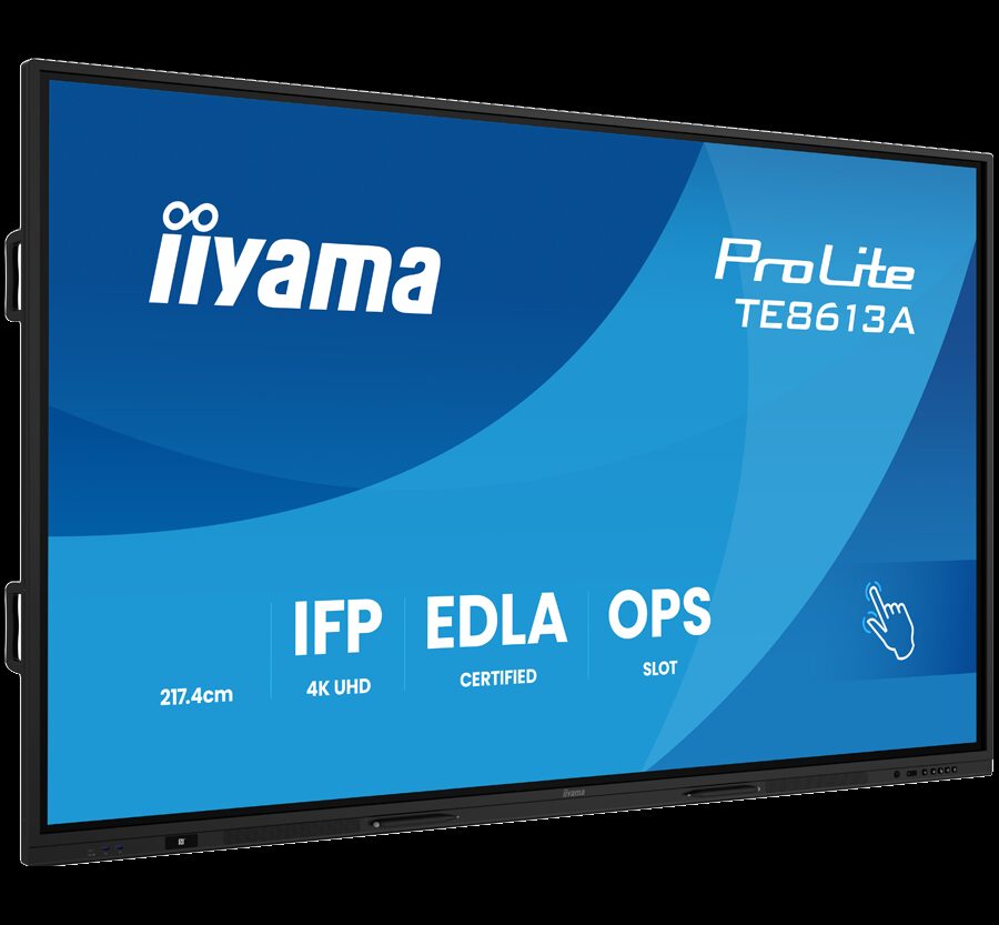 Alternative view of Iiyama ProLite TE8613A-B1AG - 86" Diagonal Class (85.6" iewable) LED-backlit LCD display interactive digital signage with touchscreen (multi touch) / optional slot-in PC capability 4K UHD (2160p) 3840 x 2160 black matte finish