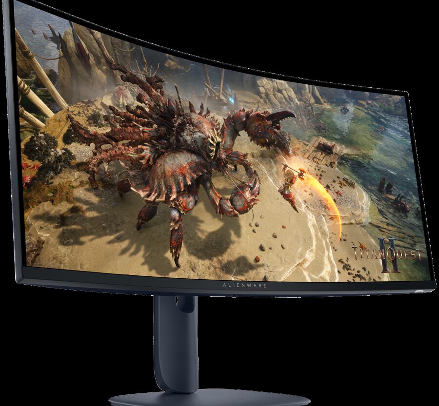 Alternative view of Monitor Alienware 34 Gaming AW3425DWM Curved, 3440x1440, WQHD, 180Hz, VA Antiglare, 21:9, 3000:1, 400 cd/m2, AMD FreeSync+ VESA, 4ms/2ms/1ms, 178/178, DP, 2xHDMI, 2xUSB-A, USB-B, Tilt, Pivot, Height Adjust, 3Y