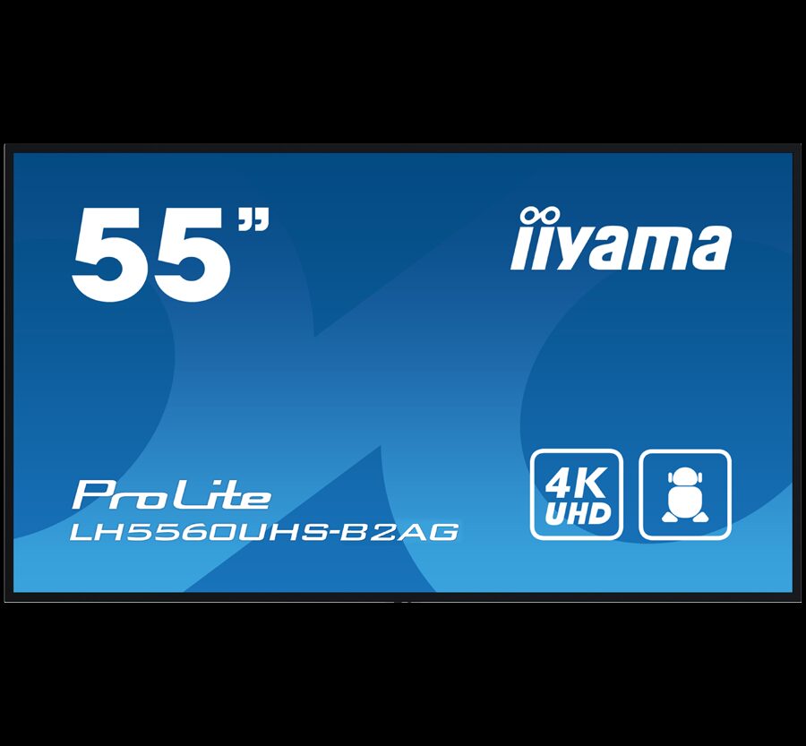 IIYAMA LFD LH5560UHS-B2AG 55" VA 4K UHD professional digital signage display 16:9 500 cd 4000:1 6.5ms Android 11 OS, FailOver, iiSignage, EShare