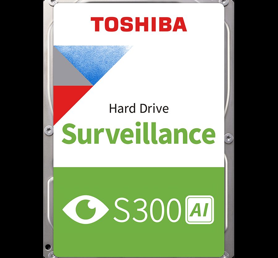 HDD Video Surveillance TOSHIBA S300 AI 8TB CMR, 3.5'', 512MB, 7200RPM, SATA, 64 cameras, 24/7, TBW: 550
