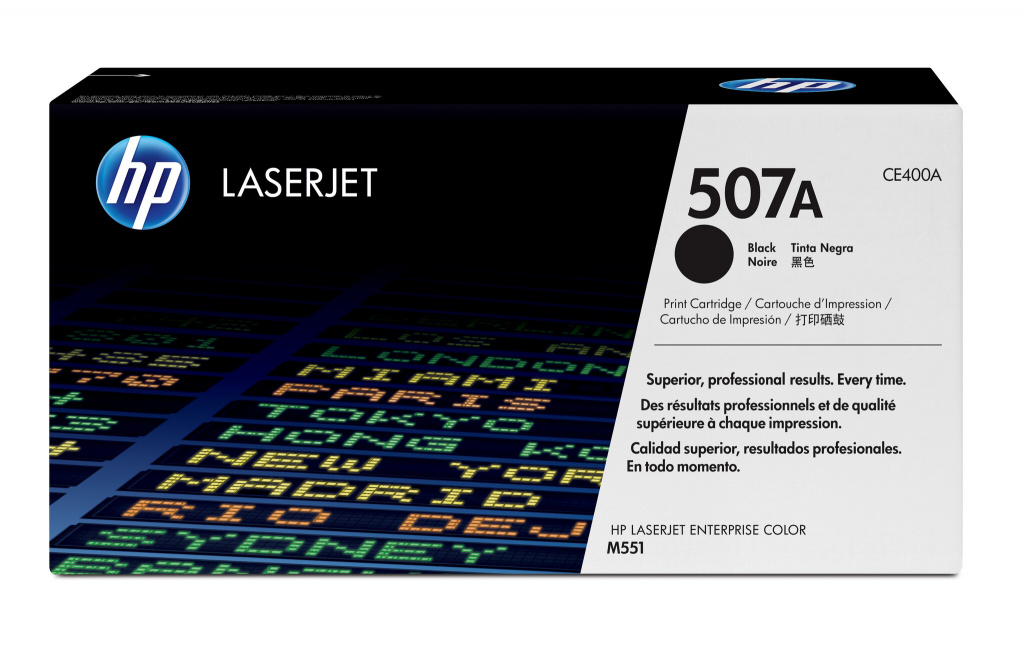 Original Toner Black HP LaserJet Enterprise 500 Color M551, M575, Pro 500 M570 (507A CE400A)