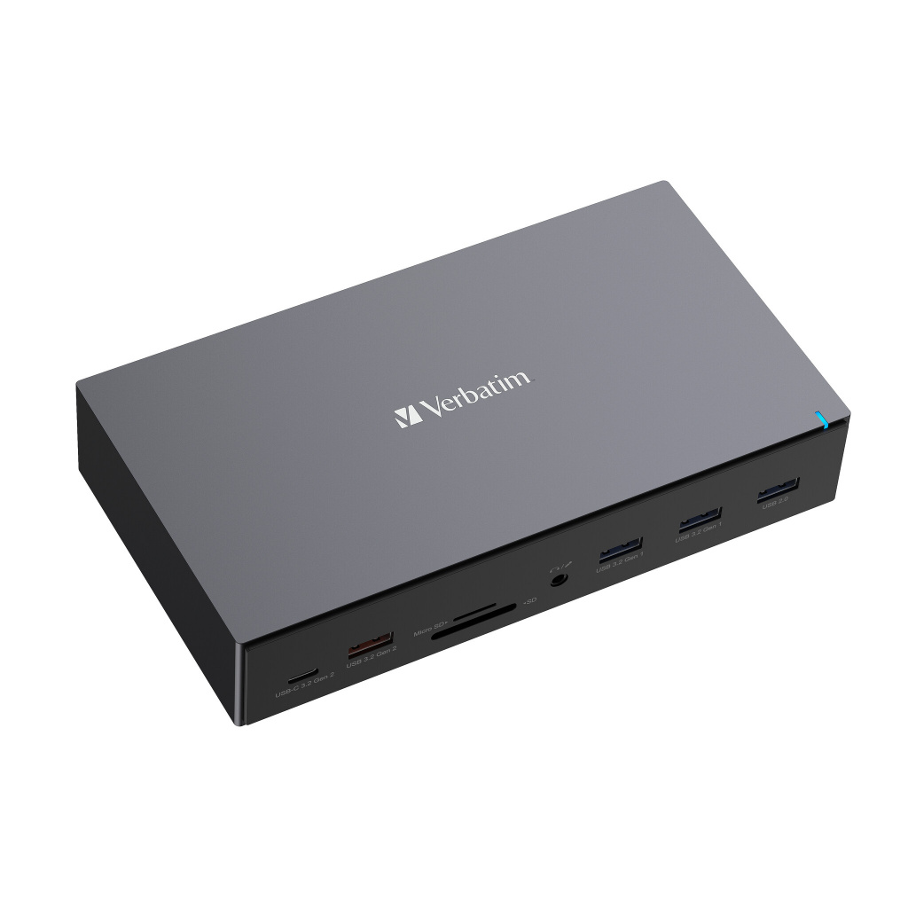 Verbatim CDS-17 portni USB-C Pro Docking Station HDMI do 8K | 2 x HDMI do 4K | 2 x DP | RJ45 | USB-A 3.2 | 2 x USB-A 3.0 | 2 x USB-A 2.0 | USB-C® 3.2 | SD | microSD | Audio | DC napajanje | USB-C Host - Slika 2