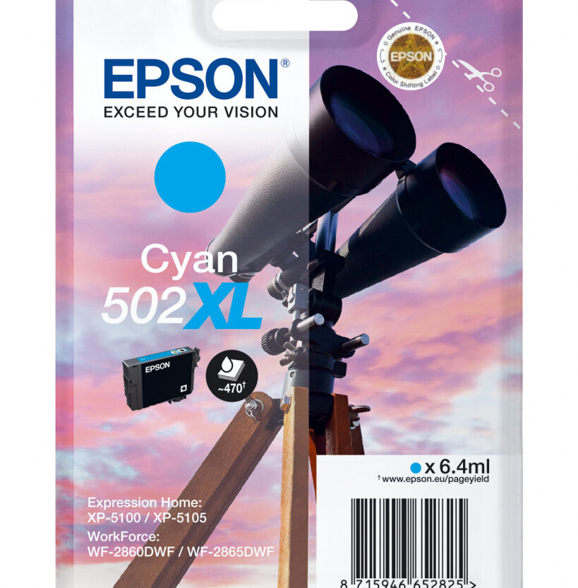 Original Ink- Cyan Epson 502XL (T02W2, C13T02W24010)