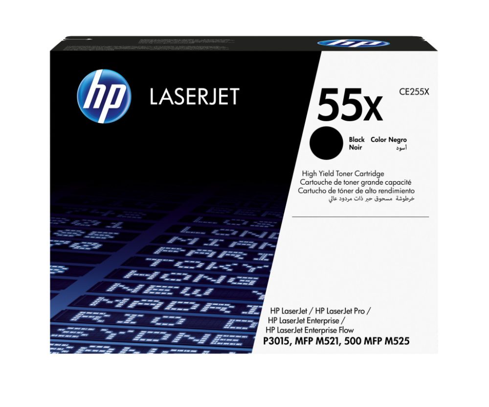 Original Toner Black HP LaserJet P3015 (55X CE255X)