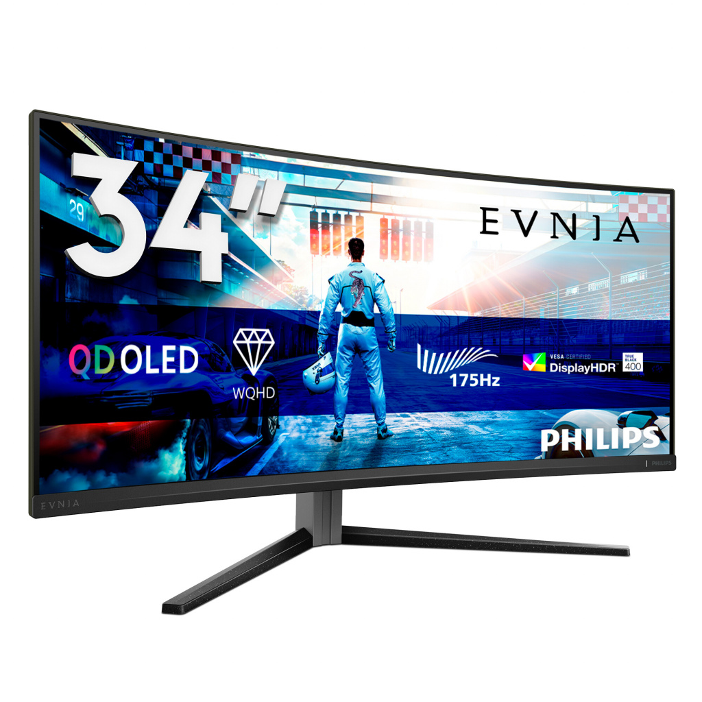 Philips Monitor Evnia 34M2C6500/00 34'' QD-OLED, 21:9, 3440x1440 (UltraWide QHD), 175Hz, 0.03ms, 250 cd/m2 (SDR), 1000 cd/m2 (HDR), 1,000,000:1, 2x HDMI 2.0, DisplayPort 1.4, 4x USB 3.2, Dark Slate Design, Adaptive-Sy - Slika 15