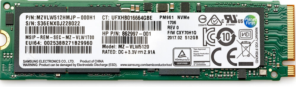 HP 1TB PCIe NVME TLC SSD