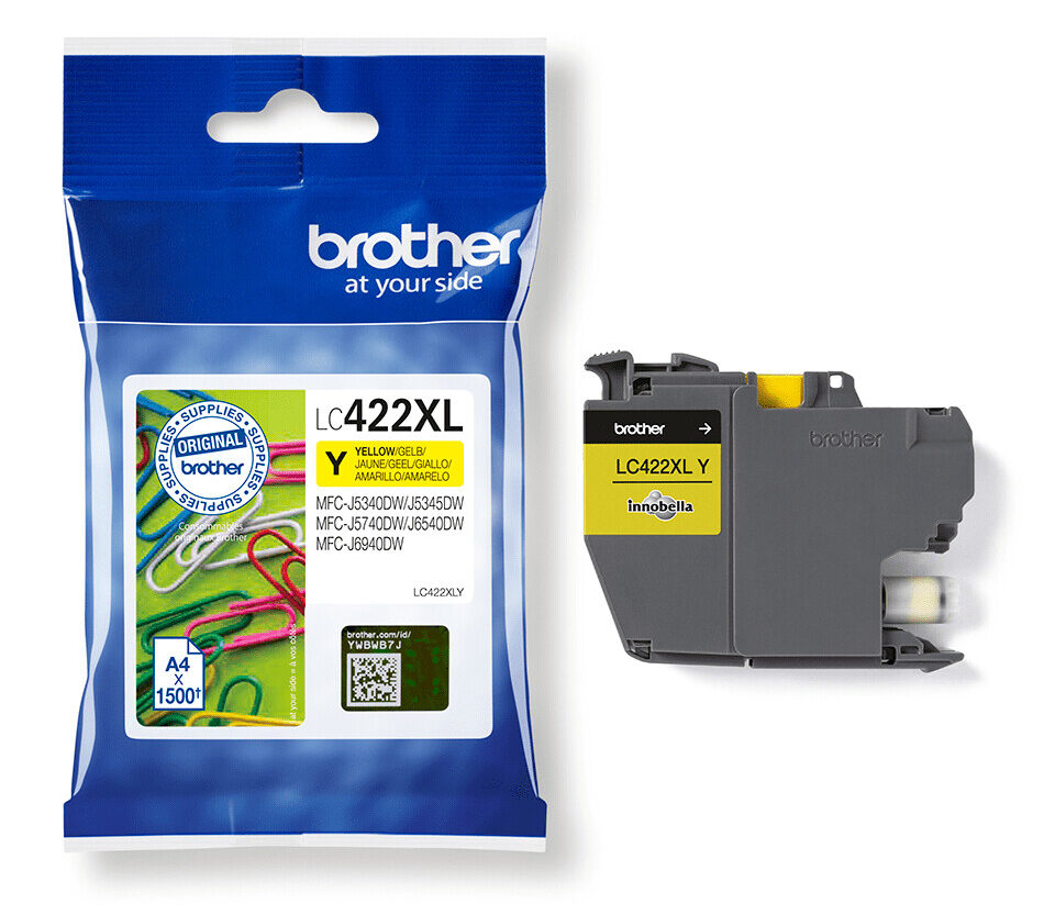 Alternative view of Original Ink- Yellow Brother LC-422XLY (LC422XLY)