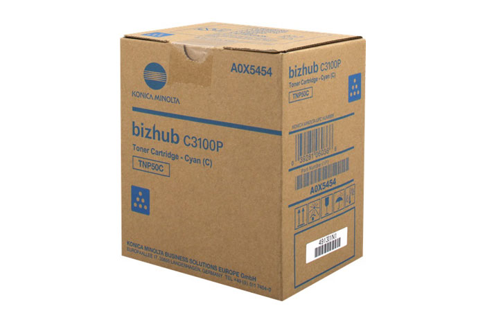 Original Toner Cyan KonicaMinolta Bizhub C3100P (TNP-50C, TNP50C, A0X5454)
