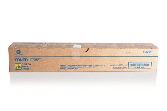 Original Toner Yellow Konica Minolta Bizhub C454, C554 (TN512Y, TN-512Y, A33K252)