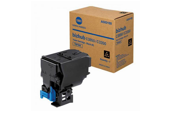 Original Toner Black Konica Minolta Bizhub C3350, C3850 (TNP48K, TNP-48K, A5X0150)