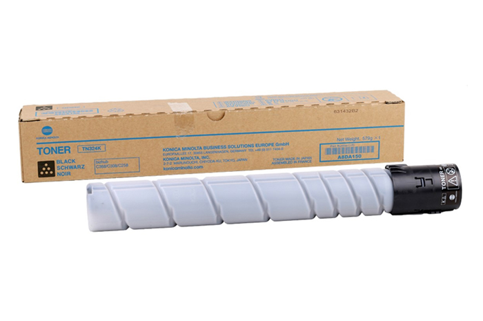 Original Toner Black Konica Minolta Bizhub C258, C308, C368 (TN324K, TN-324K, A8DA150)