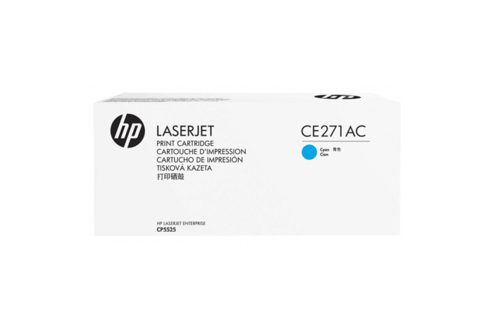 Original Toner Cyan HP Color LaserJet Enterprise CP5525, M750 (650AC CE271AC)