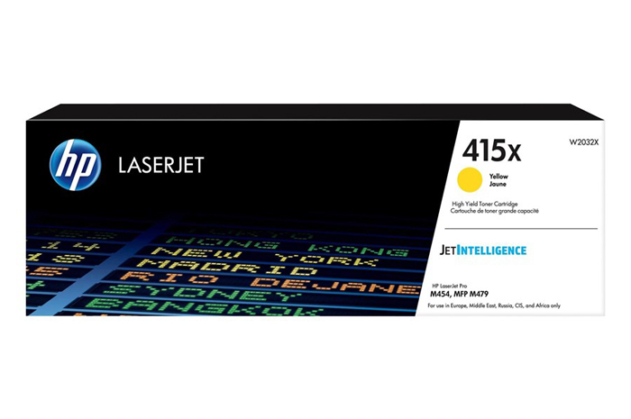 Original Toner Yellow HP Color LaserJet Color Pro M454, M479, MFP M454, MFP M479, Enterprise M455, MFP M480, Managed E45028, E47528 (415X W2032X)