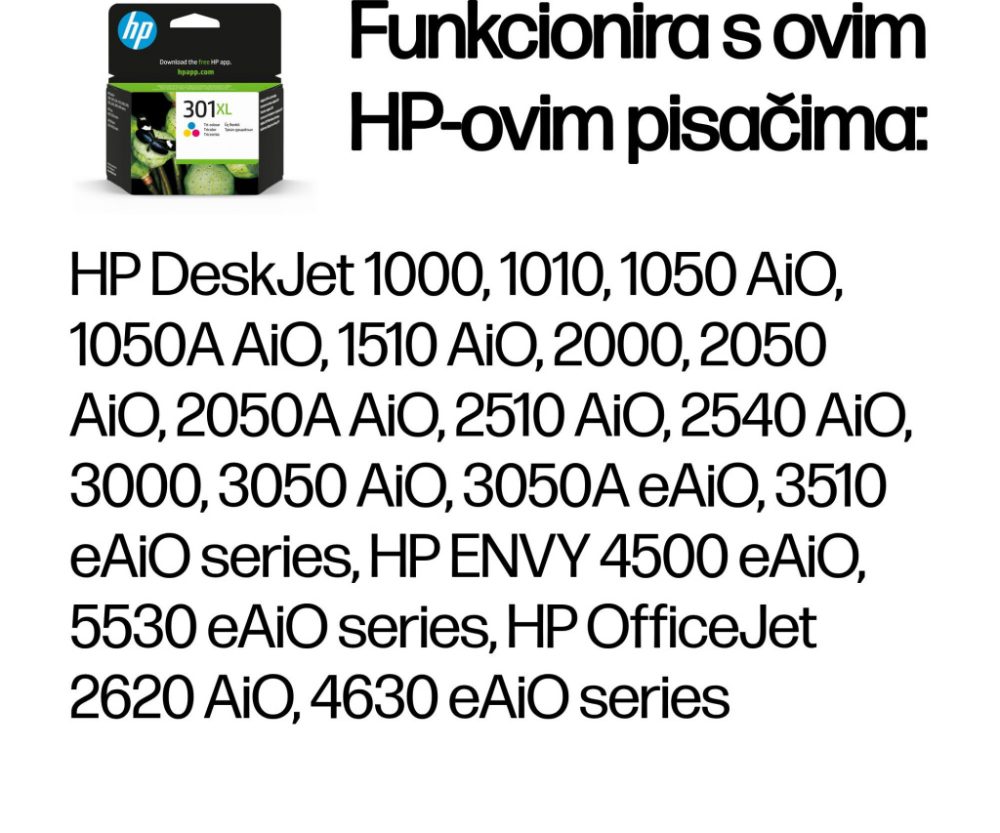 Original Ink- CMY HP 301XL (CH564EE) - Slika 2