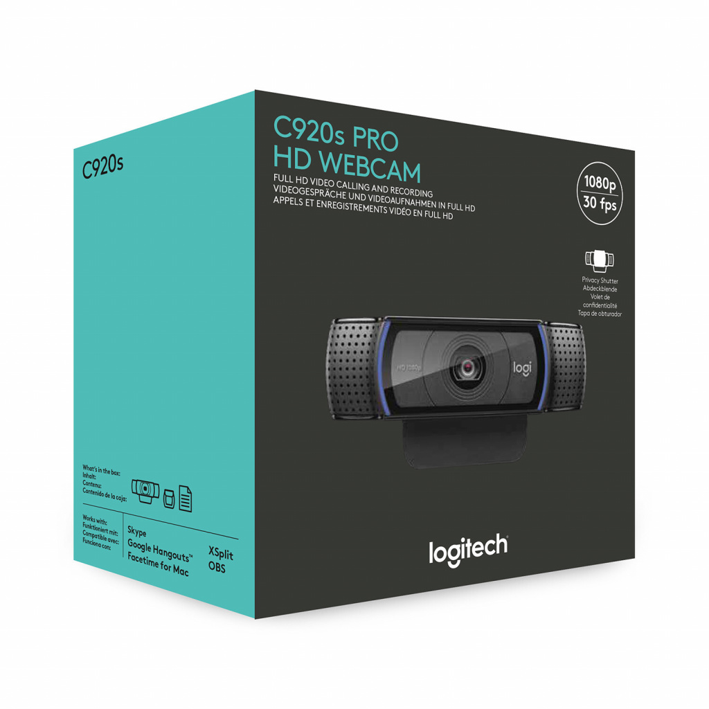 LOGITECH C920S Pro HD Webcam - USB - EMEA - DERIVATIVES - Slika 7