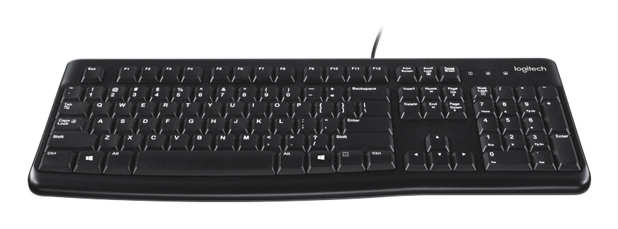 Alternative view of LOGITECH Corded Keyboard K120 - Business EMEA - Croatian layout - BLACK
