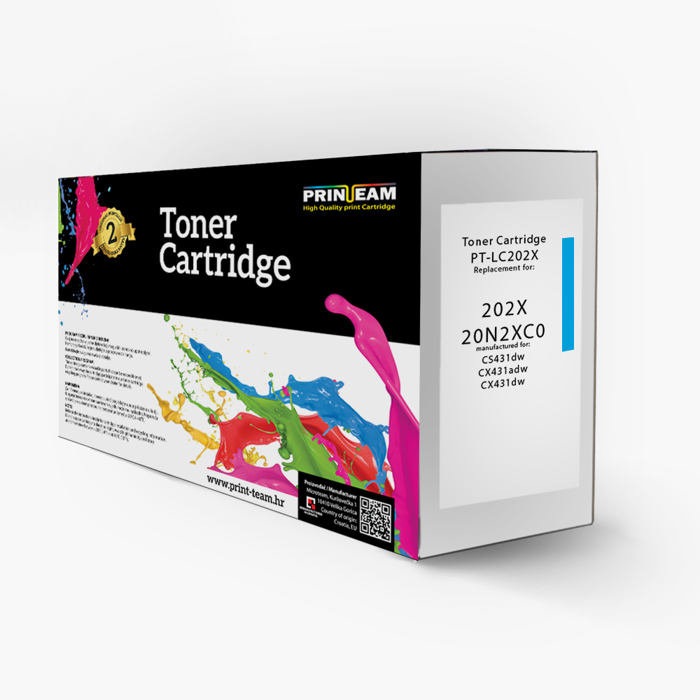 Toner Print-Team Lexmark 202X , 20N2XC0, Cyan