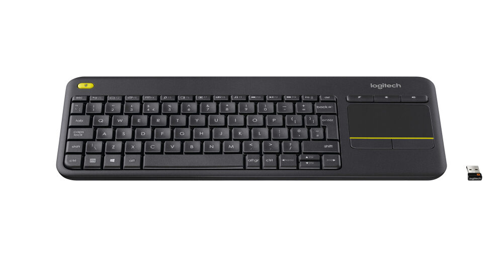 LOGITECH Wireless Touch Keyboard K400 Plus - EMEA - Croatian layout - Black