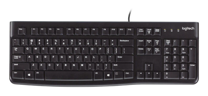 LOGITECH Corded Keyboard K120 - Business EMEA - Croatian layout - BLACK