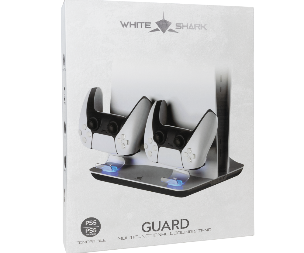 White Shark PS5 COOLING PAD + 2 CHARGING DOCK PS5-05102V2 GUARD-2