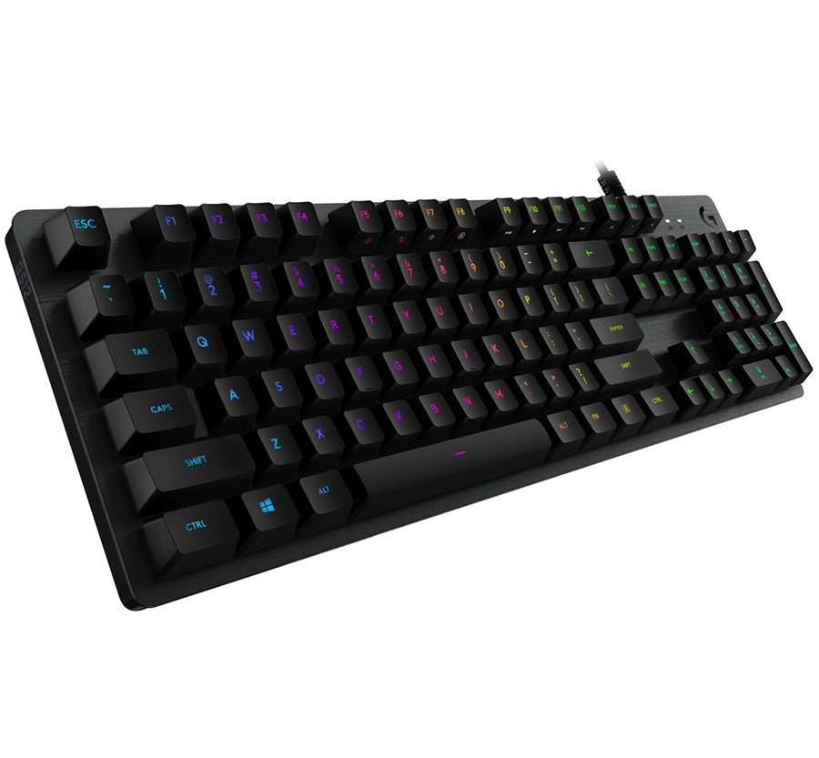 LOGITECH G512 Carbon RGB Mechanical Gaming Keyboard, GX Blue - CARBON - US INT'L - USB - INTNL - G512 CLICKY