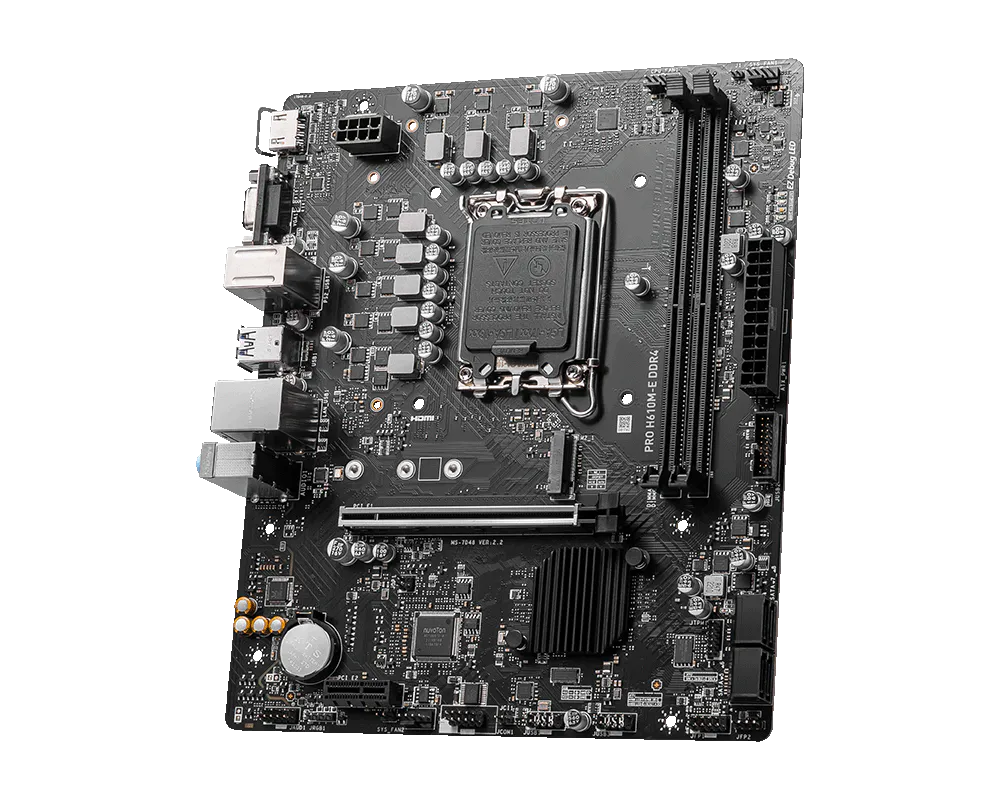 Alternative view of MSI MB H610M-E DDR4, S.1700, 2xDDR4/3200, PCIe 4.0, G-LAN, VGA/HDMI, mATX