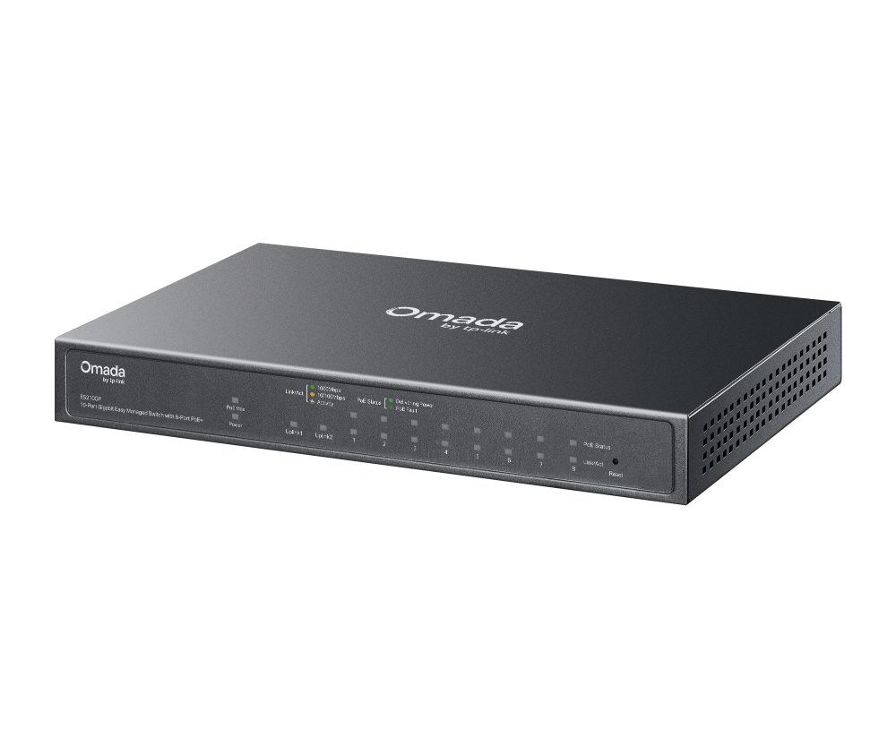 TP Link Omada 10-Port Gigabit Easy managed preklopnik (Switch) with 8-Port PoE+