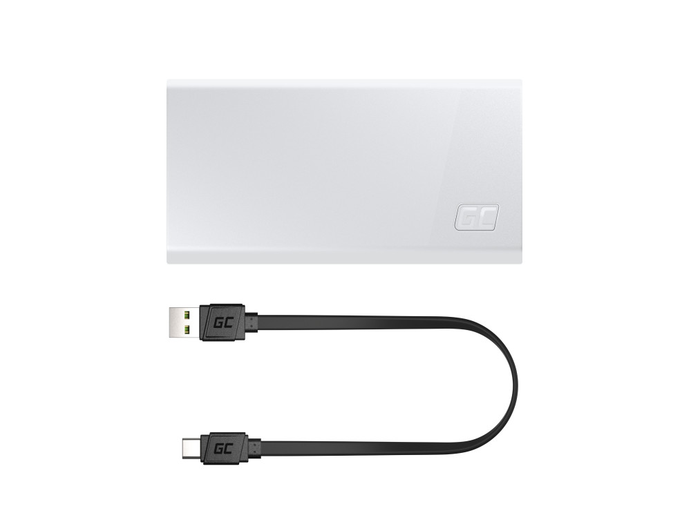 Green Cell GC PowerPlay 20S powerbank 20000mAh 22.5W PD USB C, 3x USB-C, USB-A, Fast Charging, bijeli