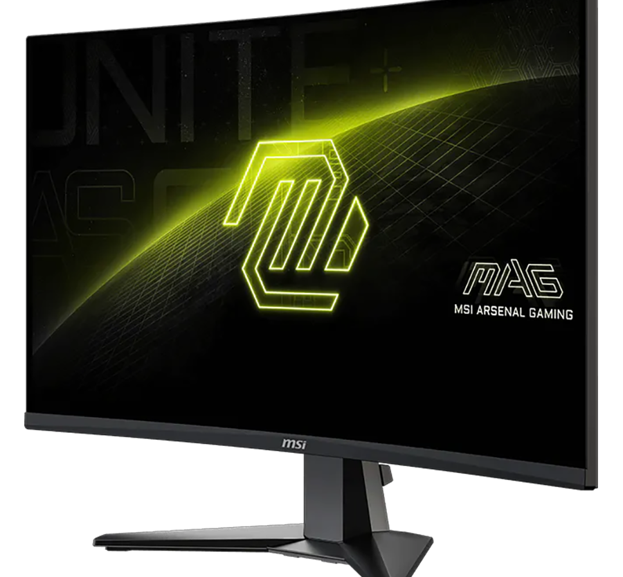 Alternative view of MSI MAG 27C6X Gaming Monitor, 27", 1920 x 1080 (FHD), VA, Curve 1500R, 250Hz, 250nits, 1ms, Adaptive-Sync, HDR Ready, 1x DP, 2x HDMI, Tilt